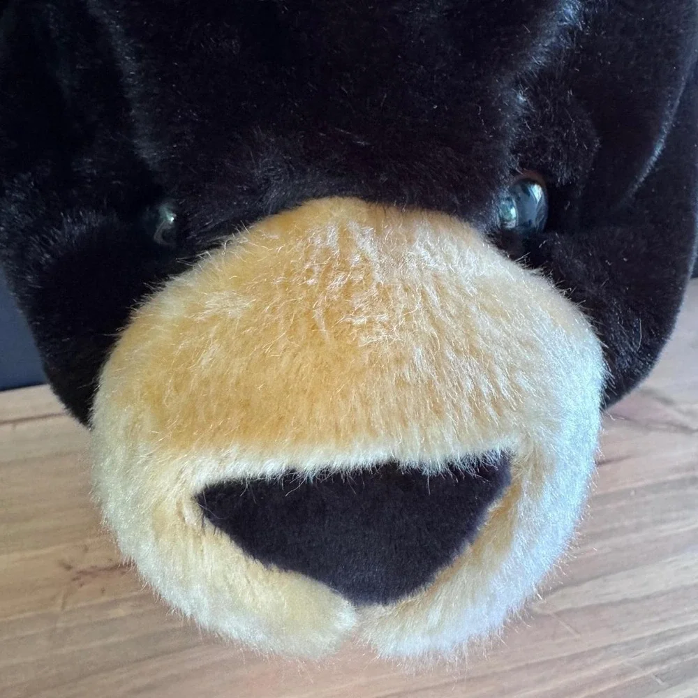Wild Republic Black Bear Plush Hat Mask Costume Faux Fur